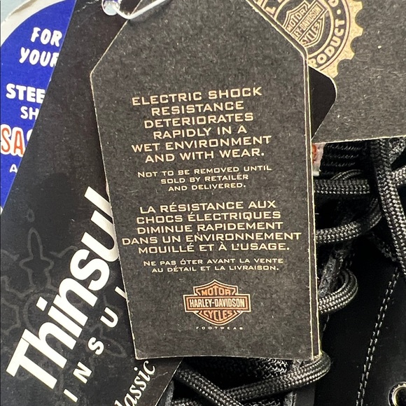 Harley-Davidson Lace Up Men's Size 9 Black  Steel Toe Boots - Picture 9 of 13